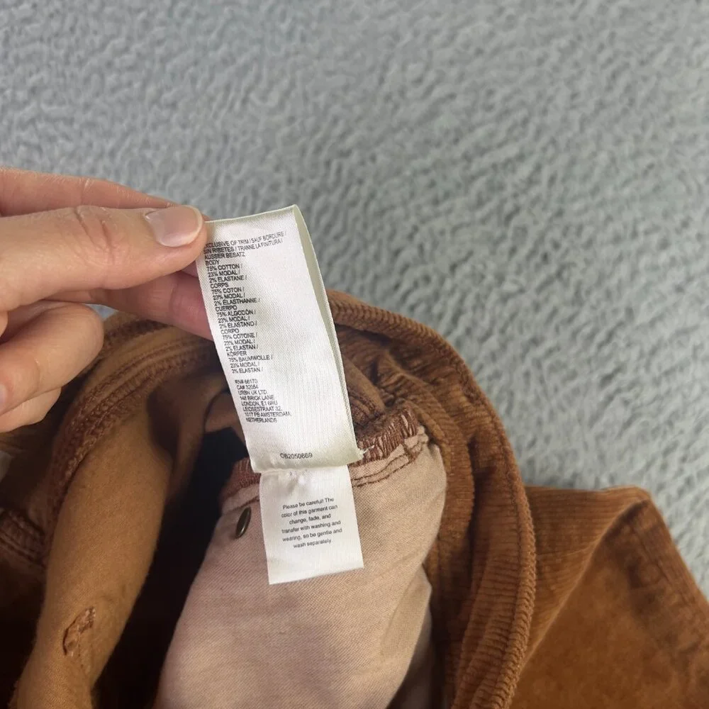 Pilcro Corduroy Pants Womens 30 Brown The Scotty Cuffed High Rise Anthropolgie - Picture 8 of 9
